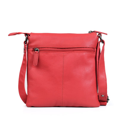 Genuine Premium Leather Made Casual Sling Bag For Men And Women-Red