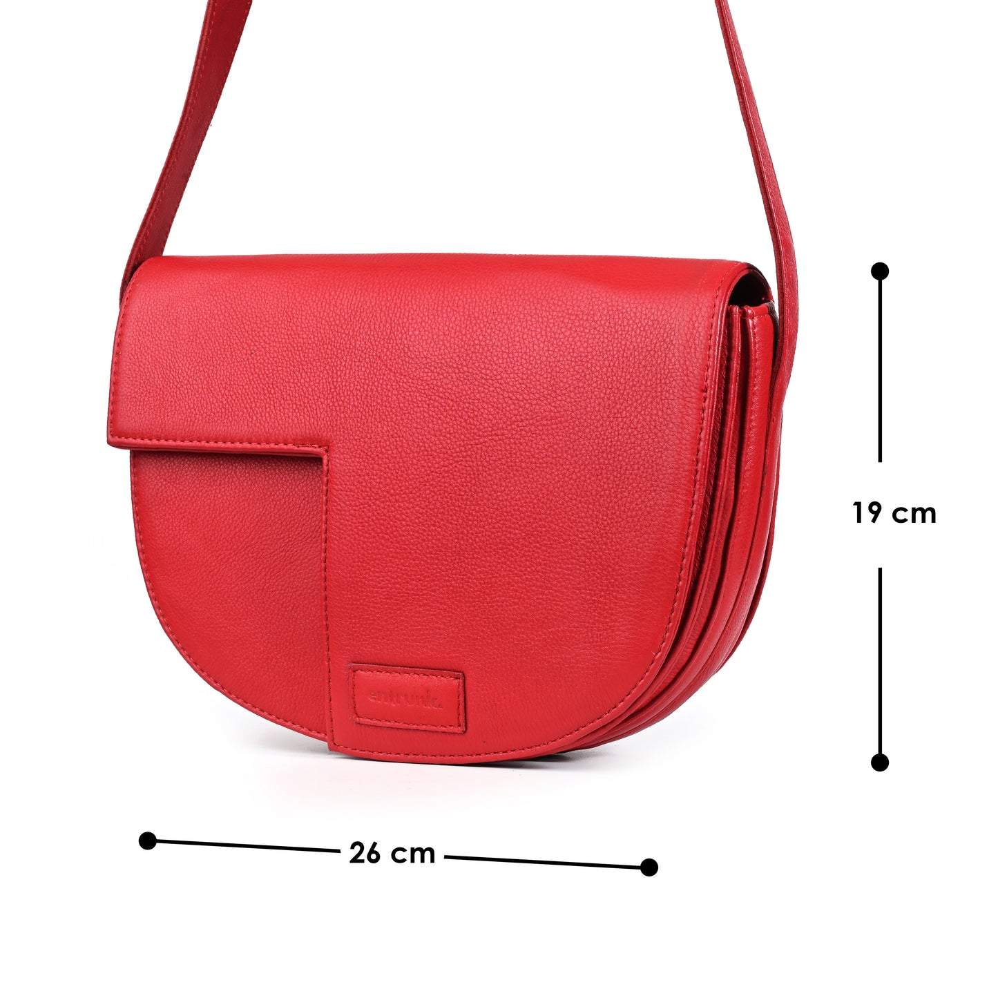 Genuine Premium Leather Made Casual Sling Bag For Women-Red