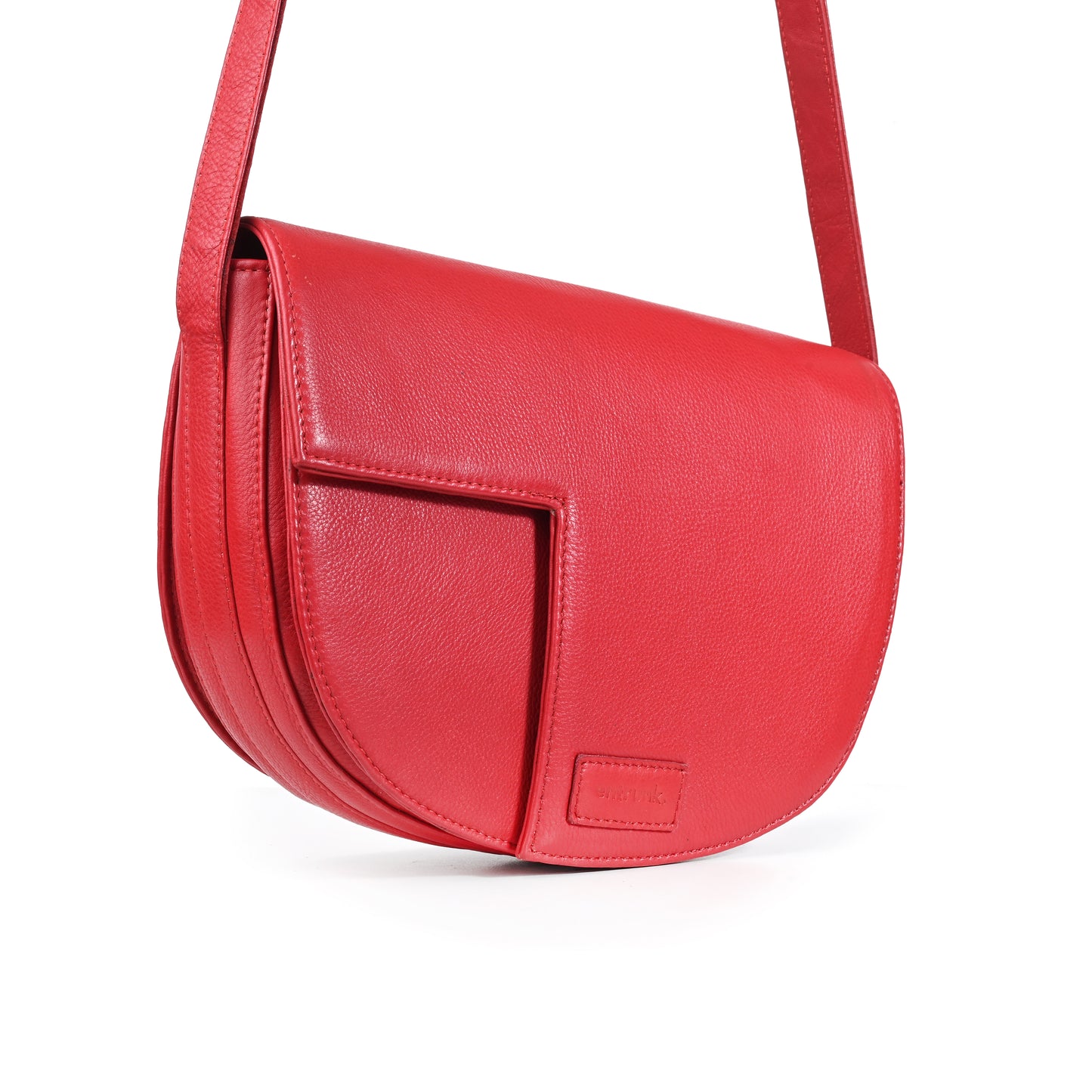 Genuine Premium Leather Made Casual Sling Bag For Women-Red