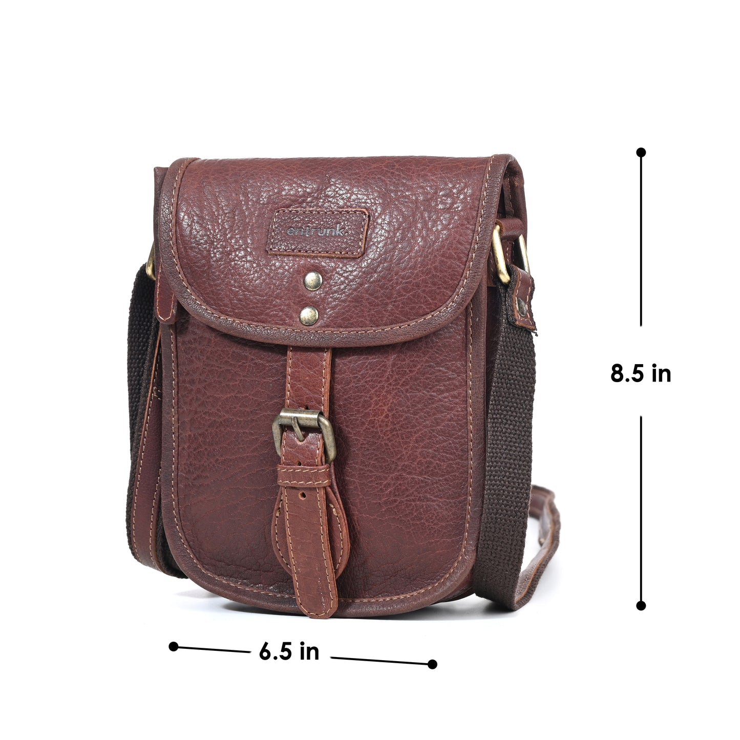 Genuine Premium Leather Made Casual/Travel Cross Body Sling Bag For Men And Women-Brown