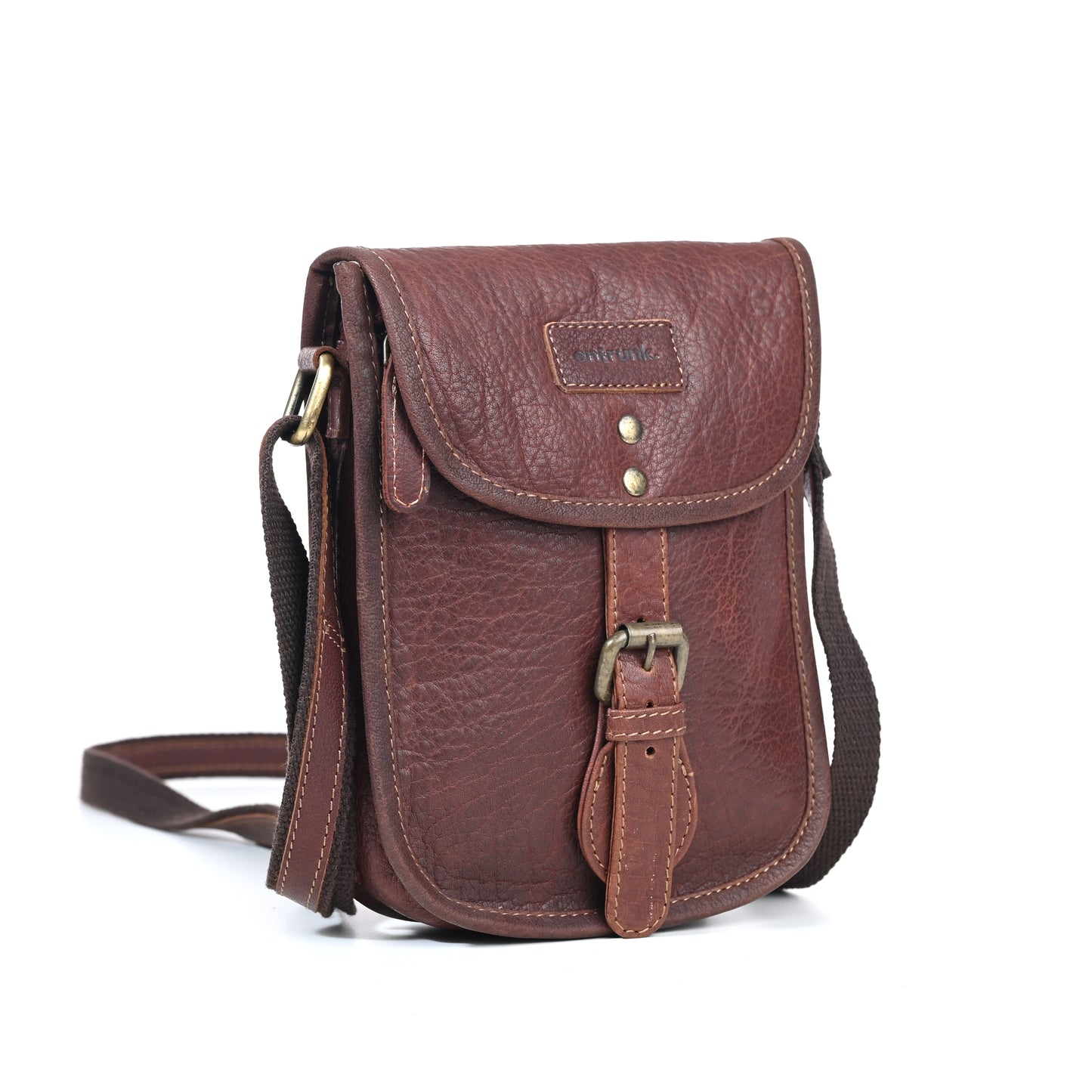 Genuine Premium Leather Made Casual/Travel Cross Body Sling Bag For Men And Women-Brown