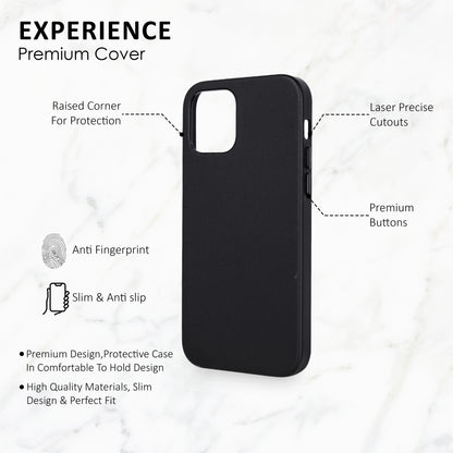 Premium Leather iPhone Back Cover For Iphone 11-Black