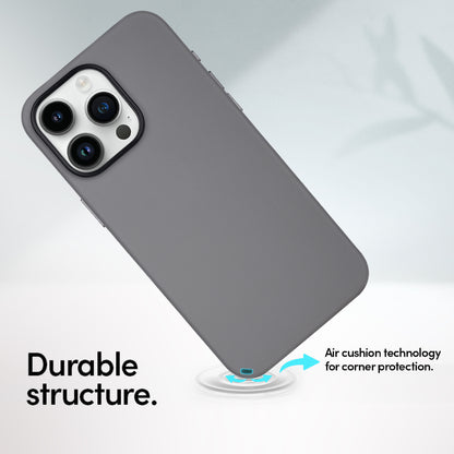 Premium Leather iPhone Back Cover For Iphone 15 Pro Max-Grey