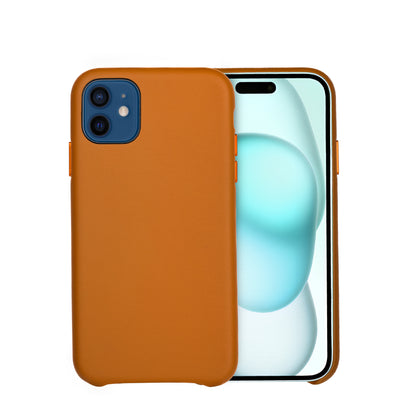 Premium Leather iPhone Back Cover For Iphone 11-Tan