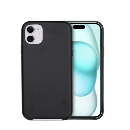 Premium Leather iPhone Back Cover For Iphone 12 Pro-Black